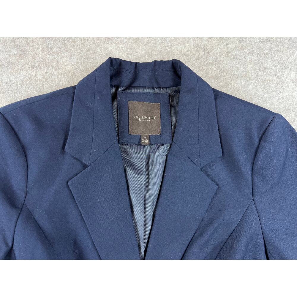 The Limited Classic Navy Blue Blazer Workwear Business Casual Women's Size 4 - Picture 4 of 7